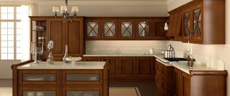 تصویر کابینت ام دی اف قهوه‌ای