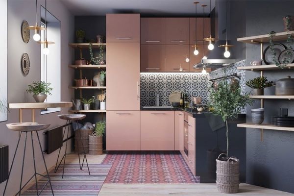 تصویری از طراحی کابینت ال