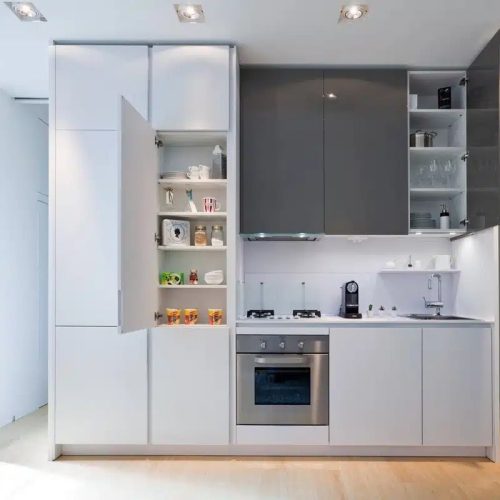 انواع کابینت آشپزخانه کوچک مستطیلی جدید