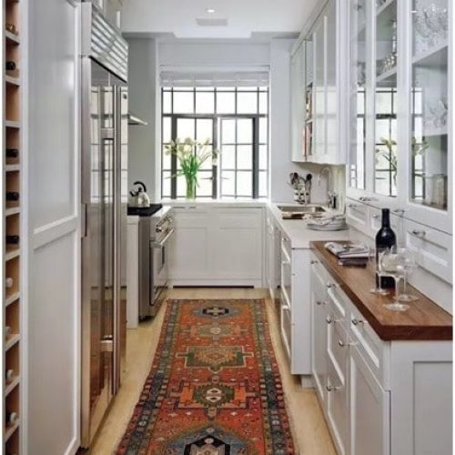 ایده کابینت آشپزخانه کوچک مستطیلی جدید